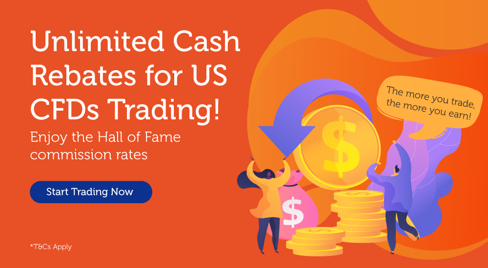 Unlimited Cash Rebates for US CFDs Trading!