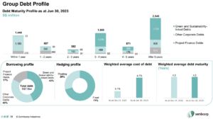 Sembcorp H1 2023 debt costs